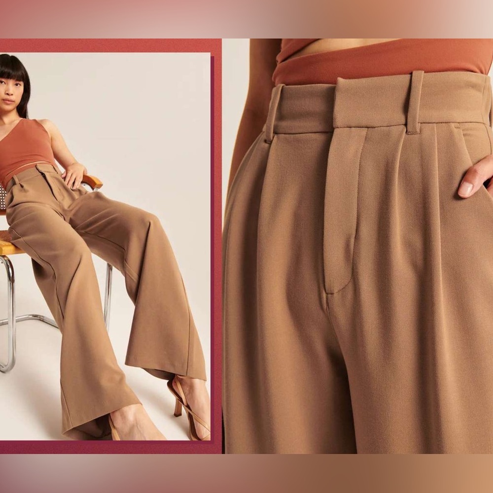 ABERCROMBIE & FITCH tailored wide leg pant